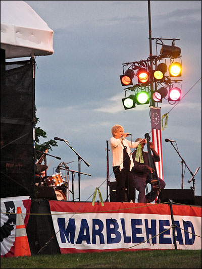 Crocker Park lights during Performing Arts.
