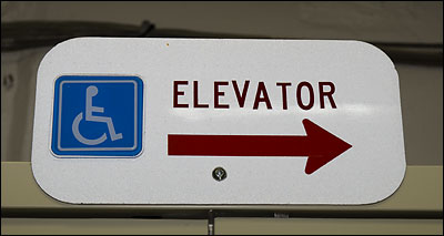Elevator sign.