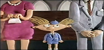 Scenne from "Arnold Escapes from Church".