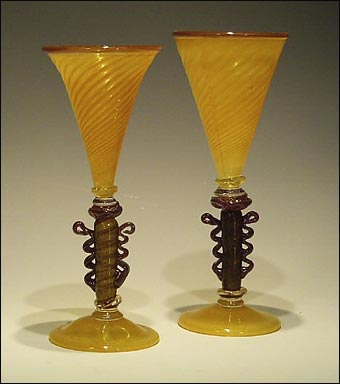 Amber Goblets.