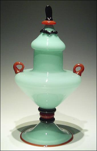 Celadon Lidded Urn.