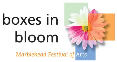 Logo for Boxes in Bloom, Marblehead Festival of Arts.