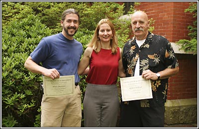 Co-Chair Ursula Kretschman and 2004 award winners Brian Miskinis and Robert Pelletier.
