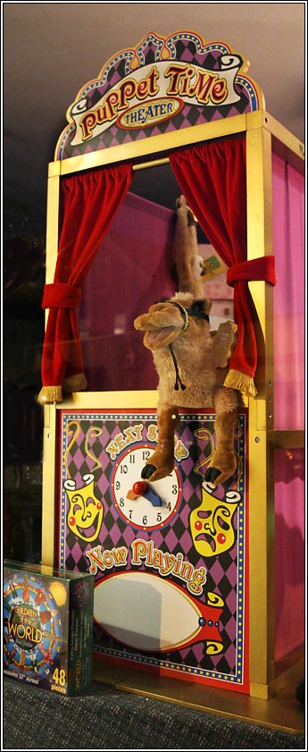 Puppet Theater, donated by The Marblehead Toy Shop.