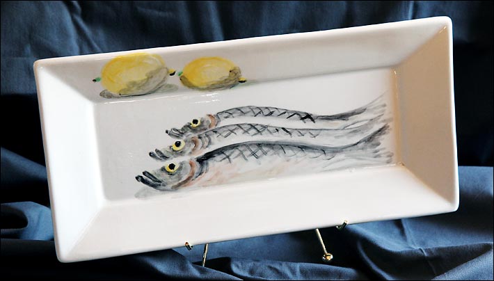 Art Auction plate by Birthe Winer.