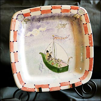 Art Auction plate created by Holly Aloha Jaynes.