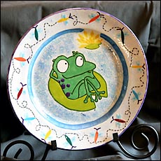 Art Auction plate by Kiki Taron Kinney.