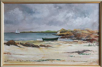 Oil painting donated by Racket Shreve.