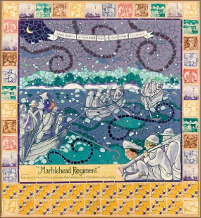 Ceramic mosaic tile by April Frost and Patti O'Hare Williams.