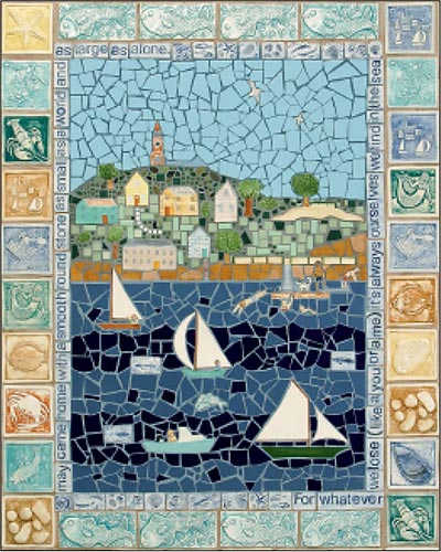 Ceramic mosaid tile by April Frost.