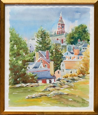 "Abbot Hall on the Rocks," by Elaine Caliri Daly.