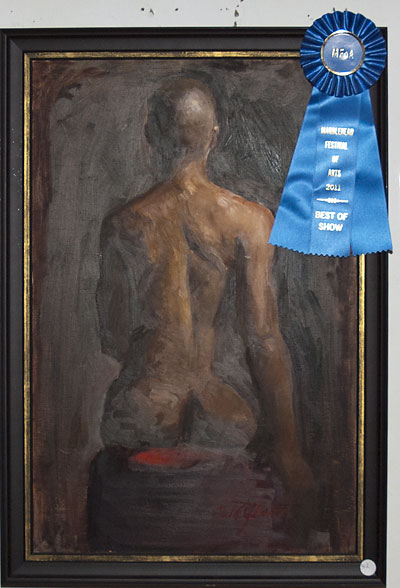 "Red Drape' by Nicholas A. Mancini.