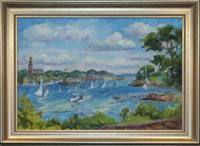 "Marblehead Harbor" by Em Marquis Brown.