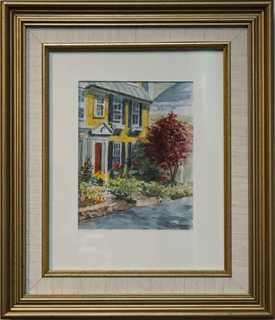 "Yellow House on Tucker Street" by Polly Maxon Trischler.