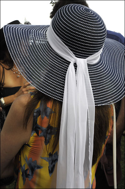 Hat contestatnt at 2011 Champagne & Culinary Arts Reception.