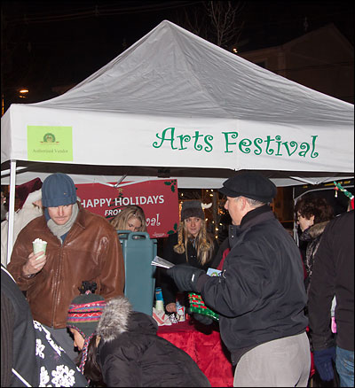 Hot chocloate was served at the Tree Lighting.